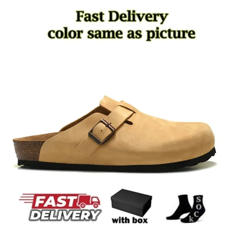 With Box Designer Clogs Sandals clog Slippers Cork Flat High Quality Fashion Summer Genuine Leather Slide Favourite Beach Casual Shoes Women Men 35-45 - 6 of 8