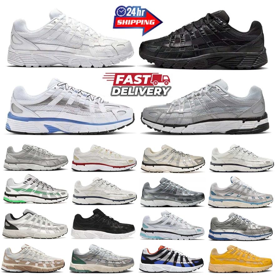 Casual Shoe Mens Women P6000 Shoes P 6000 Designer for Men Sneakers Black White Metallic Silver Gold Grey Racer Blue Womens Outdoor Sports Trainers 36-45 - 1 of 8
