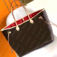 Shopping bag brown flower red inside