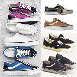 Luxury Pearlized Canvas Shoes New Sneakers For Men Women Pearl Trainers Vintage Sports Casual Shoes Lace Up Walking Shoe 1083 - zorviavip