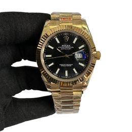 Rolex Gold Datejust Oyster 126334 41mm Upgraded Jubilee Strap Automatic Stainless Steel Watch Bezel Men's Watch Sapphire Glass Case New Black Case - zorviavip
