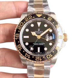 Rolex GMT Master 2 Root Beer 40mm Upgraded Jubilee Strap Automatic Stainless Steel Watch Bezel Men's Watch Sapphire Glass Case New Black Case - zorviavip