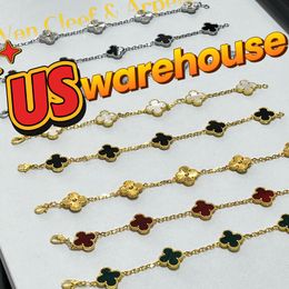 bracelet designer womens jewelry multicolor necklace women stainless steel four leaf clover jewelry handmade jewelry necklace flower - zorviavip