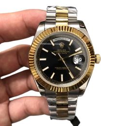 U1 Rolex Day Date 40MM Two Tone Case Automatic Stainless Steel Watch Bezel Men's Watch Sapphire Glass Case New - zorviavip