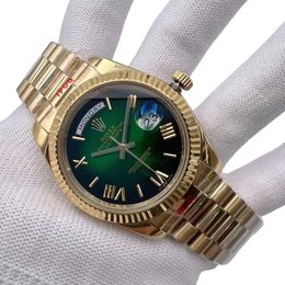 U1 Rolex Day Date 40MM Yellow Gold Case Automatic Stainless Steel Watch Bezel Men's Watch Sapphire Glass Case New - zorviavip