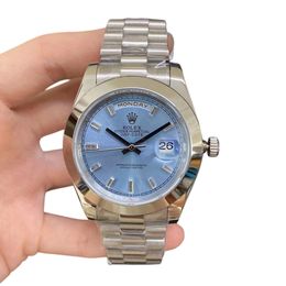 U1 Rolex Day Date 40MM Diamond Dial Automatic Stainless Steel Watch Bezel Men's Watch Sapphire Glass Case New - zorviavip