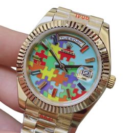 U1 Rolex Day Date 40MM emoji-puzzle Case Automatic Stainless Steel Watch Bezel Men's Watch Sapphire Glass Case New - zorviavip