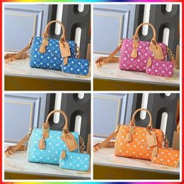 Luxury designer bag pochette crossbody shoulder bag high-quality monogram leather travel bag tote old flower classic women's large capacity handbag purse wallet - zorviavip