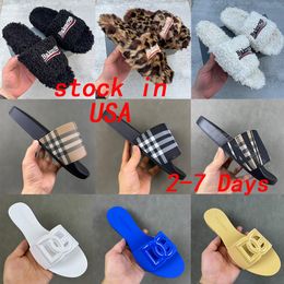 Designer Slides Fashion Shoes Sandals Wool integrated Women Men slippers Slides Size 35-48 - zorviavip