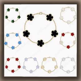5 flower bracelet designer jewlery designer for women luxury clover bracelet sterling silver jewelry 925 diamond bracelet fashion braclet bracelet wholesale gift - zorviavip