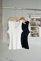 Designer tank top women tanks camis anagram-embroidered cotton-blend tank tops designer vest ladies solid vintage t shirt femme mens tanktop asian size s-xl - zorviavip