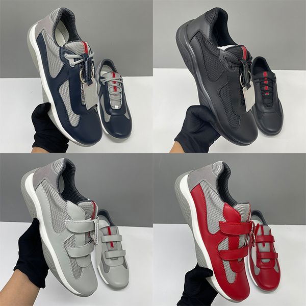 Top Quality EU36-49 Americas Cups Sneakers Designer Men Women Patent Leather Mesh Lace Up Sport Casual Trainers Breathable Comfort Casual Shoes 53 527 447 - Shoes & Accessories - zorviavip