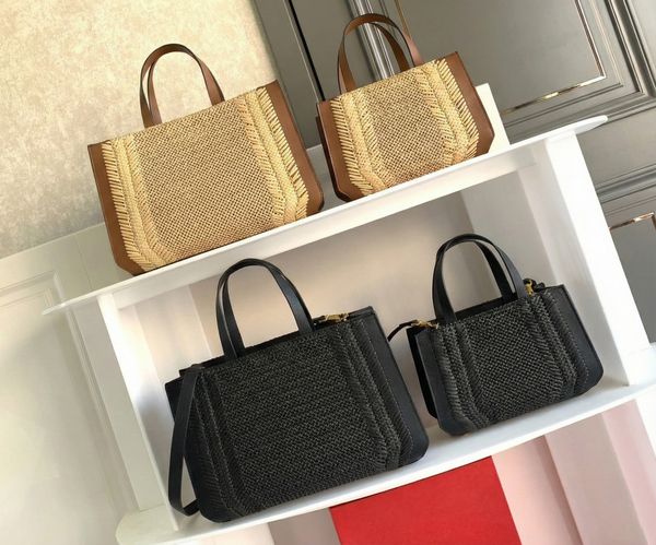 Designer Straw Tote Shoulder Bag for Woman casual Lady bags Commuter Versatile Fashion Relaxed Vintage Knitting Shopping Bags Underarm bag Wallet womens Purse PRPU - Bags, Luggage & Accessories - zorviavip