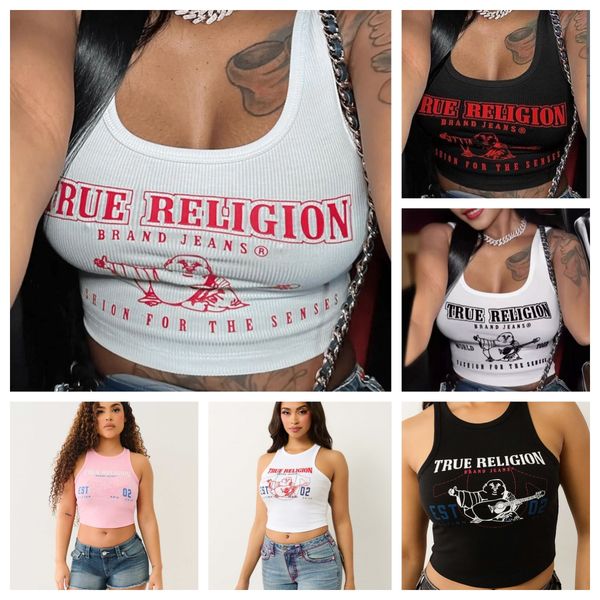 Designer Women's Tanks European American Street Fashion Letter Printed Pit Vest Summer Women Casual Y2k Cropped Tank Tops Tees - Apparel - zorviavip