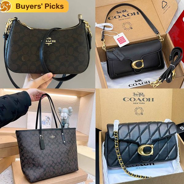1:1 Correct Emblem teri shoulder bag Designer Handbag New Styles Metal Chain Underarm Bag Tabby Luxury Handbag High-Quality Classic Women's Leather Crossbody Bag - Bags, Luggage & Accessories - zorviavip