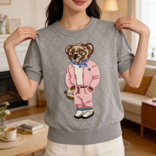 39 Styles Womens Designer Bear T Shirt Luxury Knit Tshirts Short Sleeve Summer Clothes Women Casual Fashion Tops Tee Shirts S-XL - Apparel - zorviavip