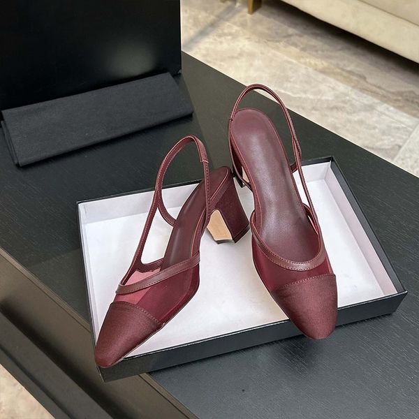 Free Shipping 2026 New Arrival Women 10A Mesh Ballet Flats Designer Bow Slingback Pink Party Dress Pumps 1058 - Shoes & Accessories - zorviavip