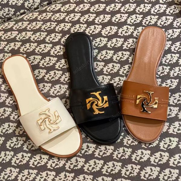 designer slides Eleanor sandals Women's Designer Sandals Shoes Sliders Fashion Outdoor Beach Sandale Womens Shoe Flat Loafer Summer Mule Size 35-42 - Shoes & Accessories - zorviavip