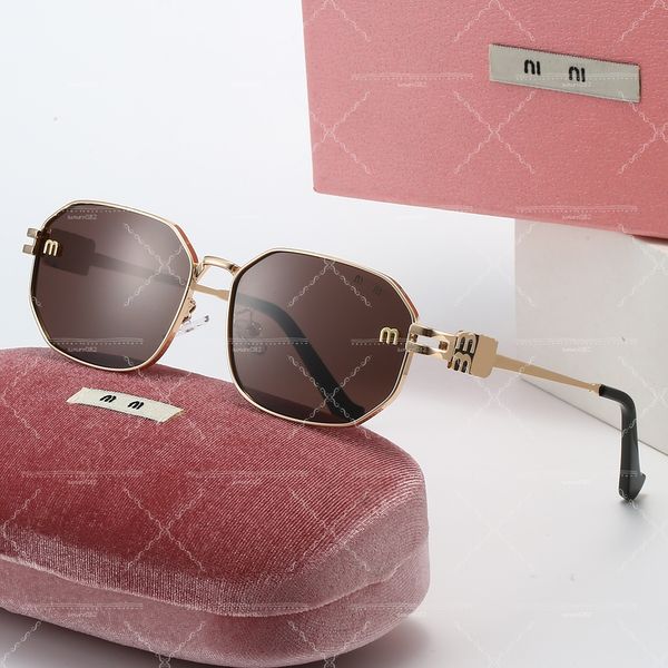 MU Classic Sunglasses Women HOT Designer Fashion Retro Eyewear Outdoor Beach Leisure Style Goggles UV400 Anti-Ultraviolet Metal Oval Full Frame Random Box High