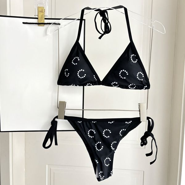 Designer Swimwear Bikini Swimsuit Women Sexy Beach Vacation Bikini Split Letter Pattern Fashion Leisure Hot Spring Beach Vacation Swimsuit - Apparel - zorviavip