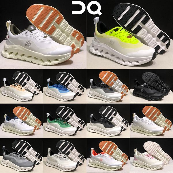 On Cloudtilt Hi 2 Running Shoes for Men Women Cushion Wave Hollow Thick Sole Sneakers Lightweight Breathable Mesh Slip On Walking Shoes white blue pink - Shoes & Accessories - zorviavip