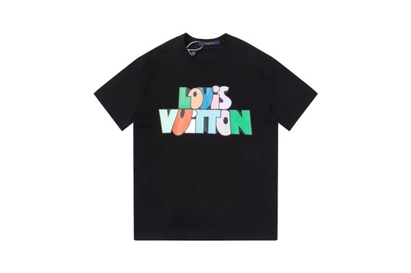 Men's T-shirt, Women's T-shirt, Designer T-shirt, High quality letter layer printed short sleeved loose casual T-shirt, 100% pure cotton men's and women's top PX - Apparel - zorviavip