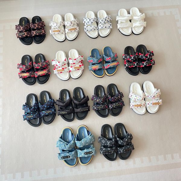 Louis Vuitton x Takashi Murakami Chinelo Pool Pillow Platform Slide Sandals For Women Thick Non Slip Sole Casual Outdoor Beach Vacation Slippers Multiple colors - Shoes & Accessories - zorviavip