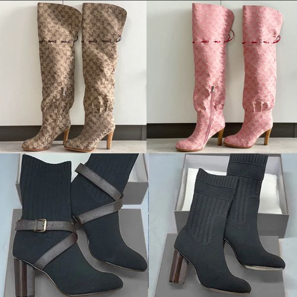 over the knee boots designer boots silhouette ankle boot heels shoes winter woman Fabric socks boots wedding party shoe big size eu43 684 50 - Shoes & Accessories - zorviavip