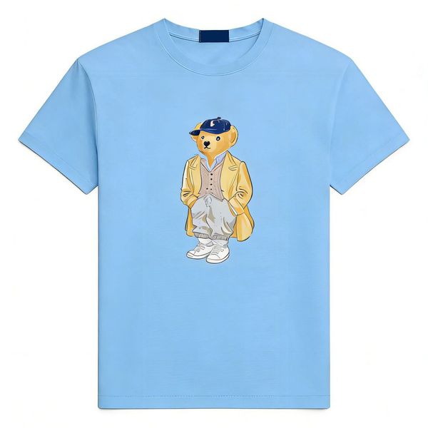 Woman Designer Bear Tshirt Spring Summer Women Cotton Tshirts Breathable Tops Fashion Short Sleeves Clothes Luxury Round Neck Tops - Apparel - zorviavip