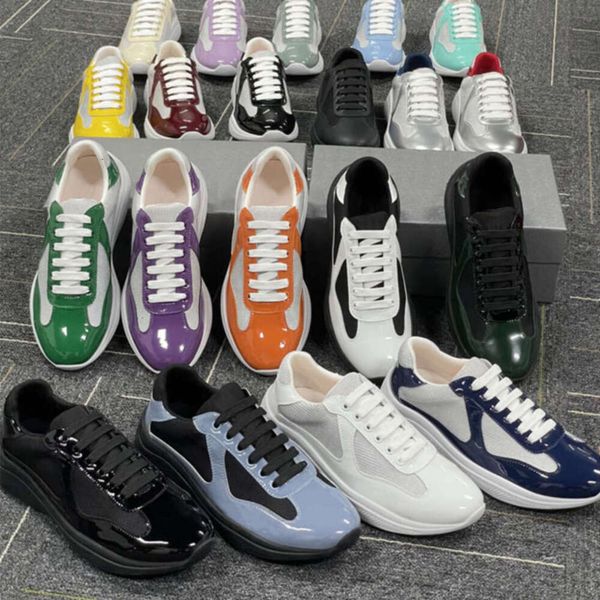 Designer Men Women Sneakers Americas Cup Xl Trainers Leather Lace-up Casual Shoes Outdoor Runner Sport Shoes 36-47 Big Size 53 - Shoes & Accessories - zorviavip