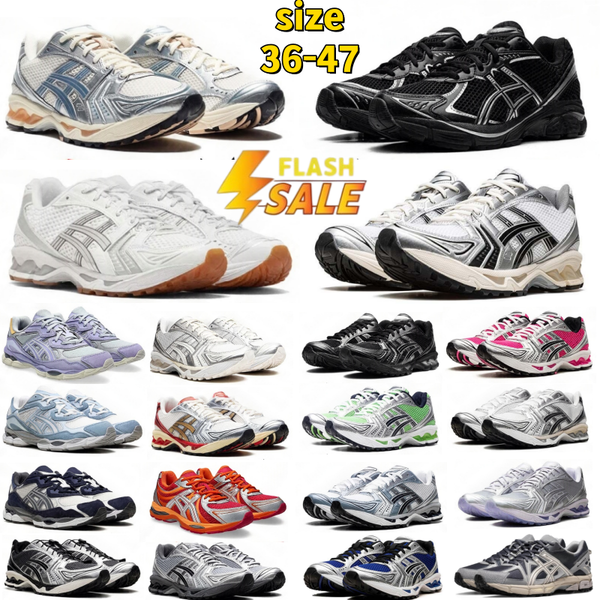 with box designer shoes asices gels nyc1130 k14 running shoes Japan kayano14es Metallic Silver Gold Chrome Toe Pink Foam Blue Tint mens womens outdoor sneakers 36-47 - Shoes & Accessories - zorviavip