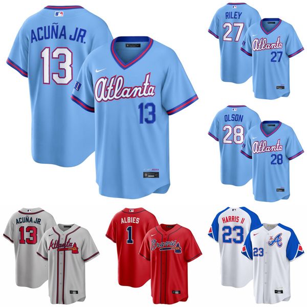 Men's Atlanta Braves Ronald Acuna Jr. White Home Replica Player Name Jersey - Sports & Outdoors - zorviavip