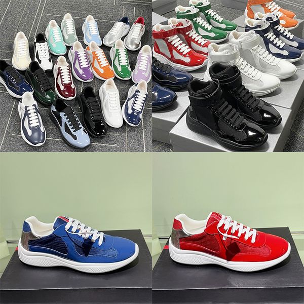 2026 Top Quality Sneakers Luxury Plus Size EU49 Americas Cup Sneakers Men Women Patent Leather Mesh Lace Up Casual Outdoor Sport Trainers 53 - Shoes & Accessories - zorviavip