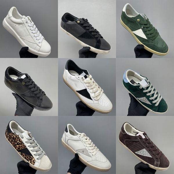 Men Women Designer Dirty Super Star Leather Sneakers Leopard Print Suede Leather Inner Height Increase Low Top Casual Training Sport Shoes Trainers Top Quality 1026 - Fashion Collection - zorviavip