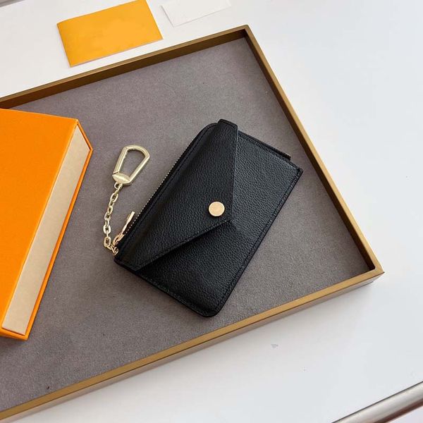 Designer wallet key chain pouch women Card Holder keychain Fashion purses embossed leather purse credit card mini wallets lady short money clutch bag with box PRPU - Bags, Luggage & Accessories - zorviavip