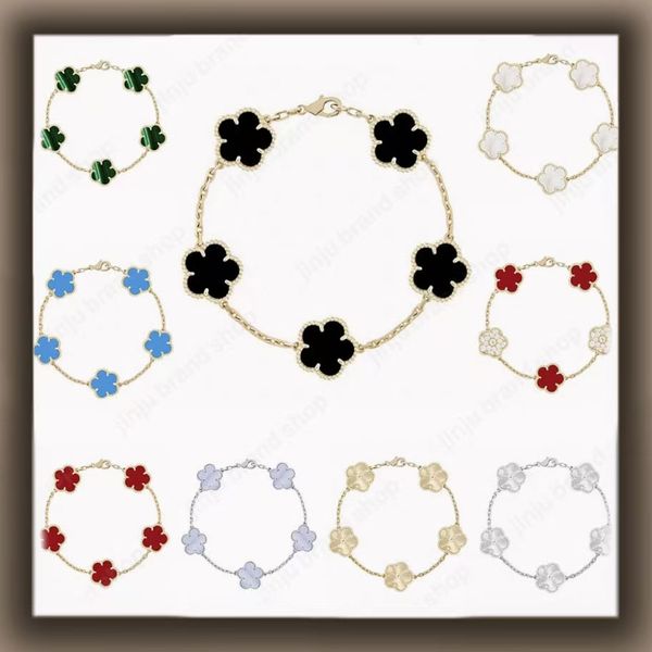 5 flower bracelet designer jewlery designer for women luxury clover bracelet sterling silver jewelry 925 diamond bracelet fashion braclet bracelet wholesale gift - Jewelry - zorviavip