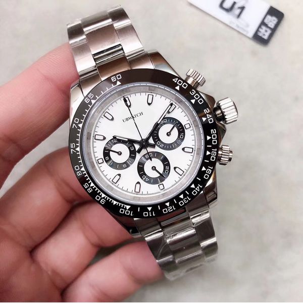 Quality Watch ST9 Steel All Subdials Working 40mm Automatic 3866 Mechanical Movement Sapphire Glass Mens Ceramic Bezel Silver Dial Watches - Watches - zorviavip