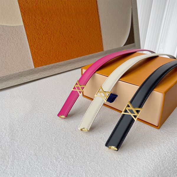 Reversible Designer Belt Genuine Leather Belts for Women Narrow Style Width 2cm Classic Ladies Smooth Buckle Black Pink Beige Waistband - Fashion Accessories - zorviavip