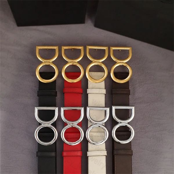 Classic Designer Mens Belt Width 4CM Genuine Leather Belts for Man Woman Smooth Buckle Gold Sliver 4 Colors Cowhide Letter Design - Fashion Accessories - zorviavip
