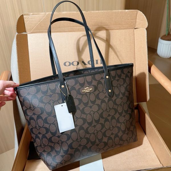 Tote Bag Designer Bag Women's Fashion Classic Shoulder Bag Luxury Handbags Flower Letter Large Capacity Leather Totes Commuting Shopping Bag Casual Tote 01 - Bags, Luggage & Accessories - zorviavip