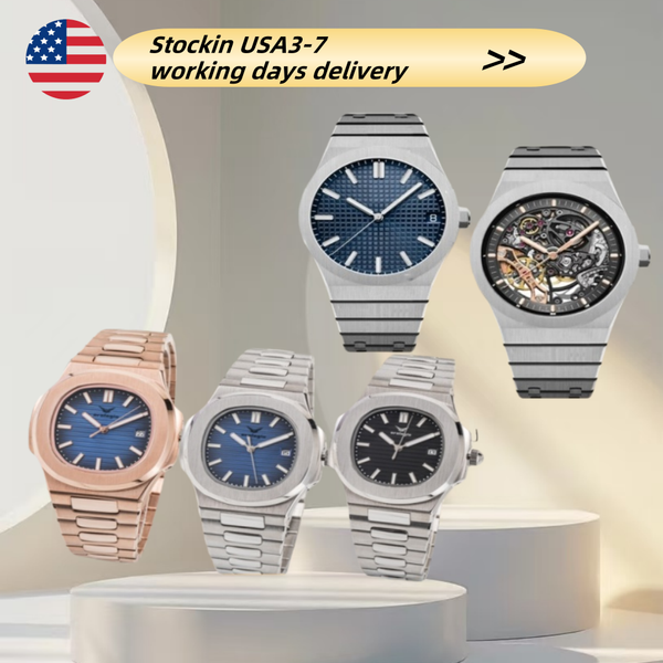 men's watch automatic mechanical skeleton watch classic style 42mm stainless steel sapphire luminous - Watches - zorviavip